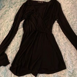 Cute black boohoo romper